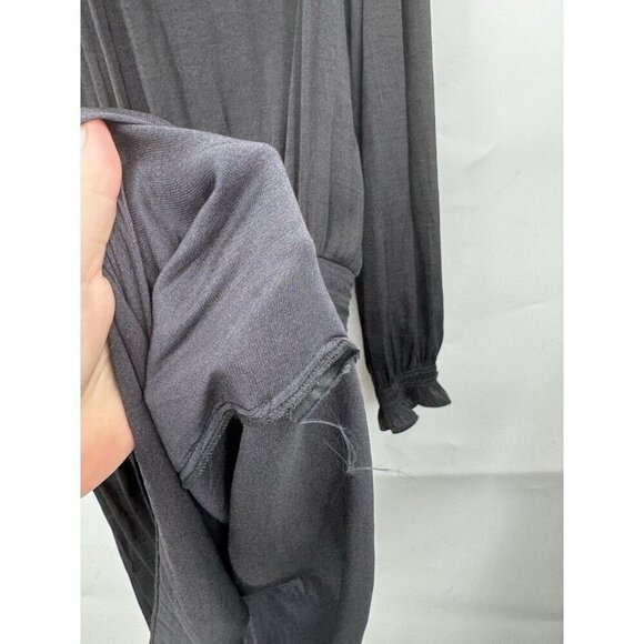 Scotch And Soda Mini Dress Women XS Black Ruffle Smocked Feminine Dark Romance - Picture 7 of 9